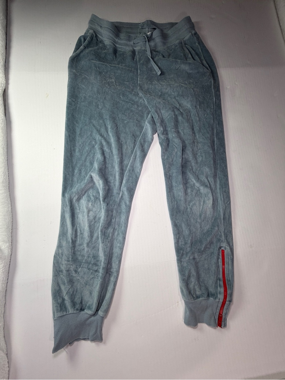 Sundry Pale Blue velour Lounge Pants with Drawstring